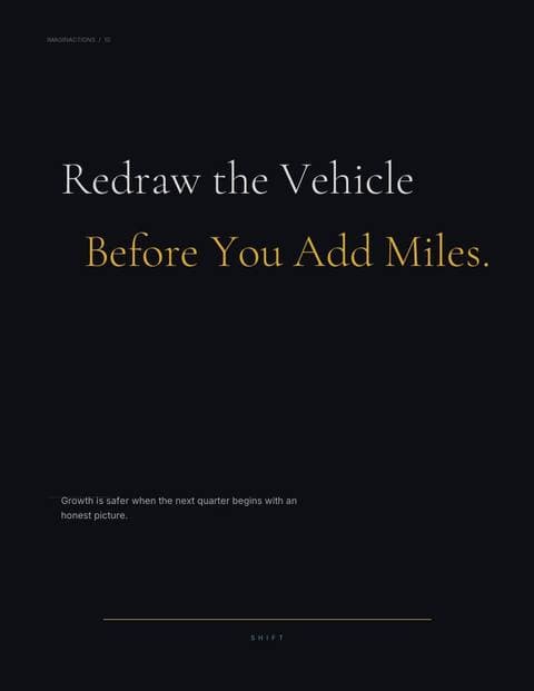 Redraw the Vehicle Before You Add Miles.