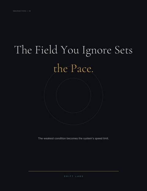 The Field You Ignore Sets the Pace.
