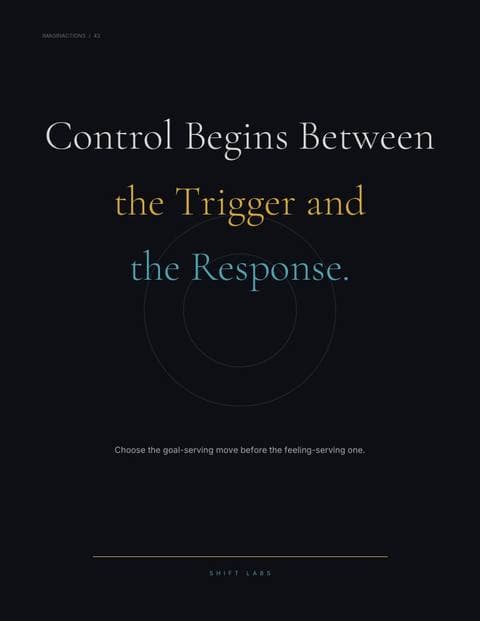 Control Begins Between the Trigger and the Response.
